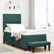 Letto a molle con cuscino Verde scuro 200 x 80 cm Velluto 3344477