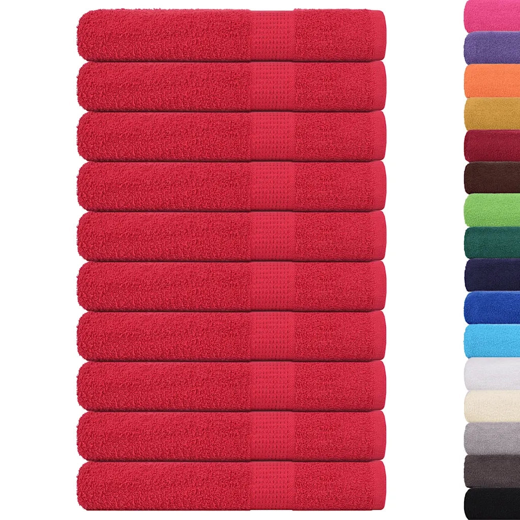 Asciugamani per sauna FROGN 10 pezzi Rosso 80x200 cm 360 g/m2