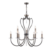 Lampadario a candela Pimlico bronzo scuro 9xE14 Elstead