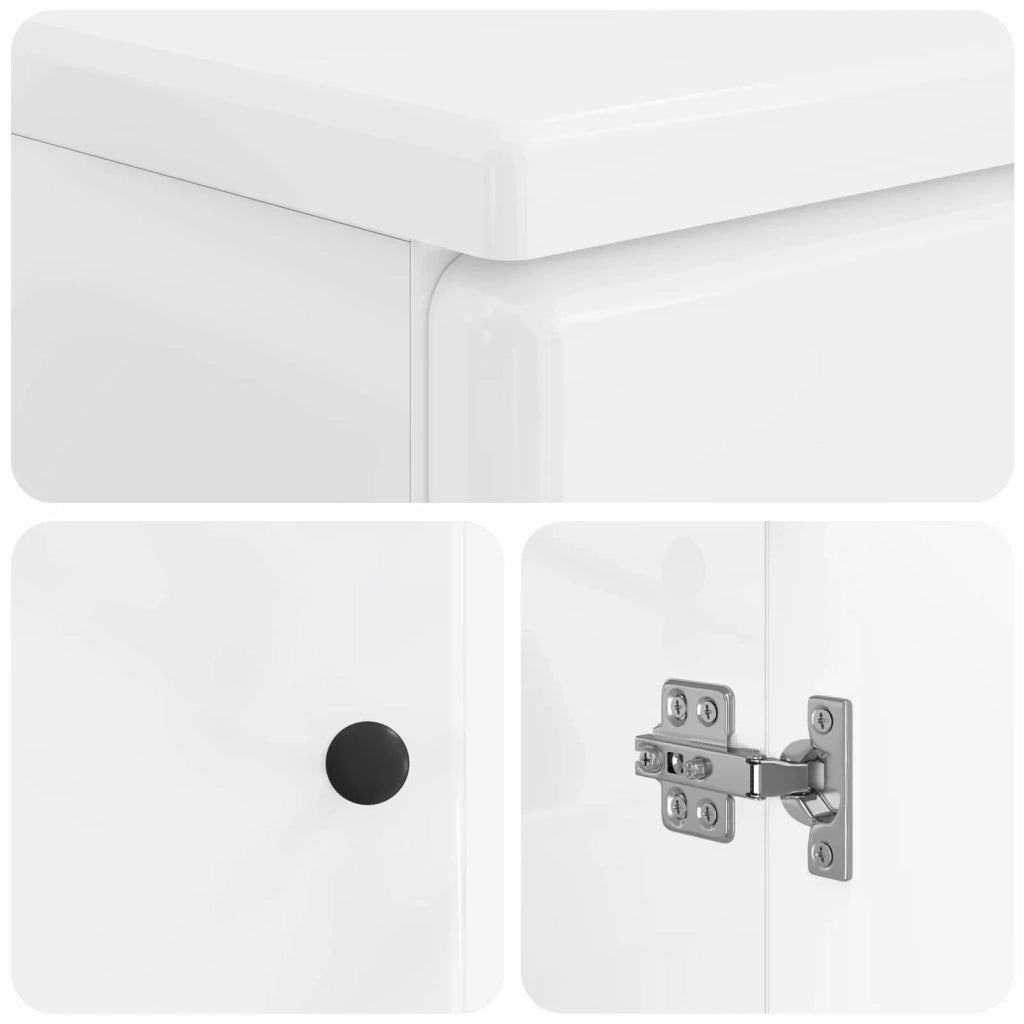 Set di armadietti da bagno in 3 pezzi BREDA Bianco Lucido 3417481