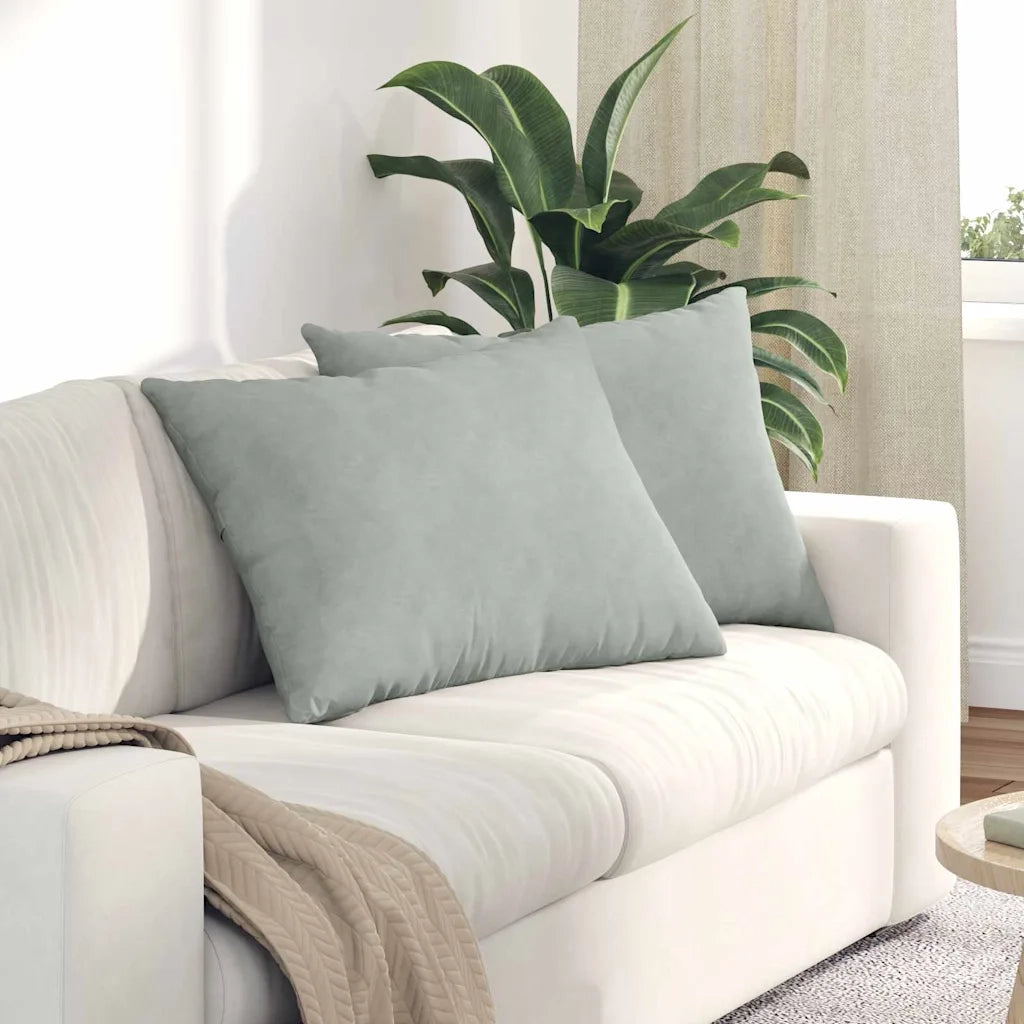 Cuscini da Divano 2 pcs Grigio chiaro 70 x 50 cm 42013756
