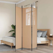 Divisorio Ambienti | Divider per stanze | Paravento a 3 pannelli Beige 150 x 200 cm Tessuto