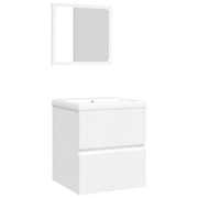 Mobile da Bagno con Lavabo | Armadio Lavabo e Specchio Bianco