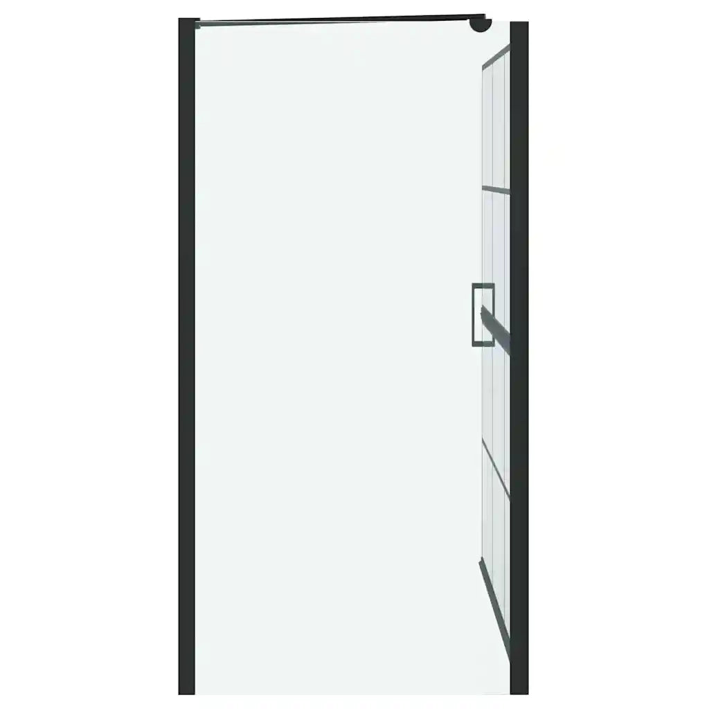 Schermo per Bagno e Doccia Nero e trasparente 116 x 68 x 128 cm 42018555