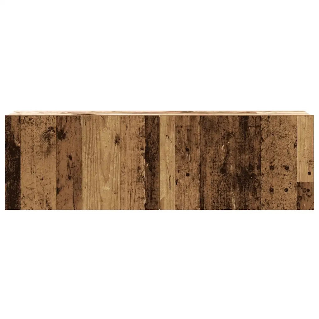 Set Mobile TV 6 pz | Armadietto TV | Mobile Porta TV Montato a Parete Legno Antico in Truciolato