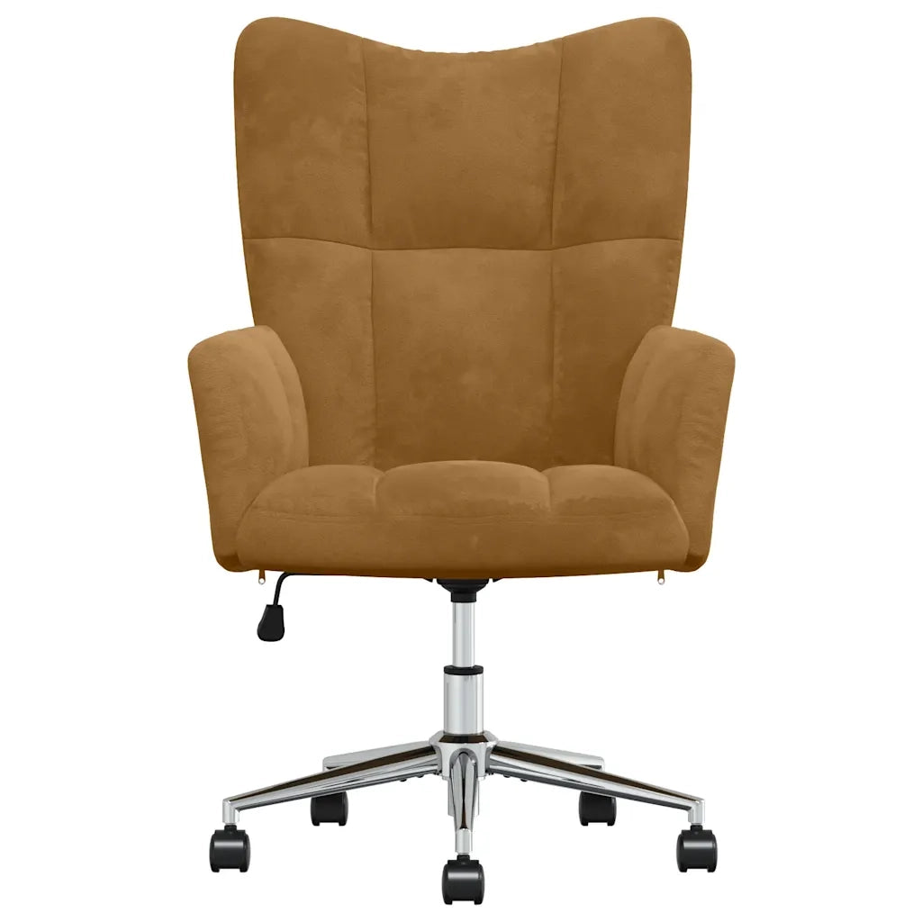 Poltrona Relax Marrone in Velluto 328169