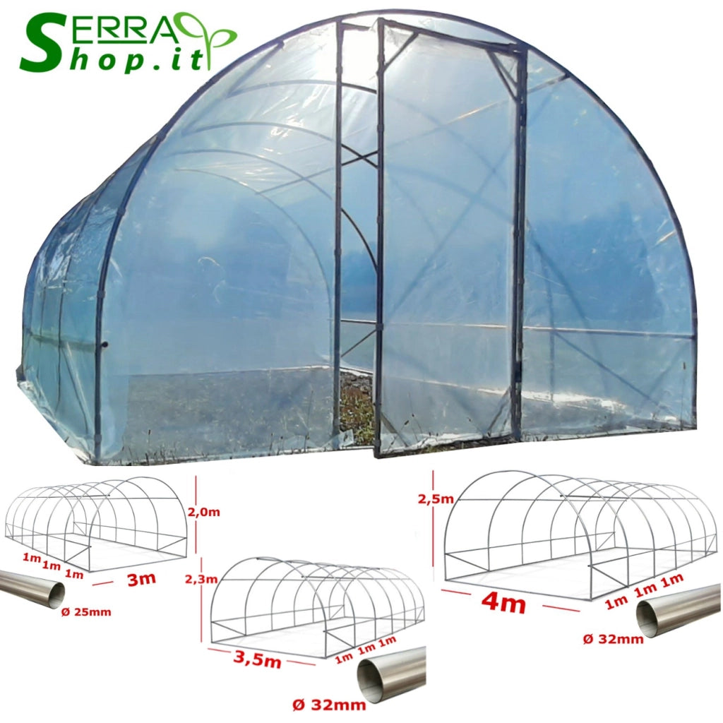 Serra Easy Plus 3,5x12m con copertura PE 200MC