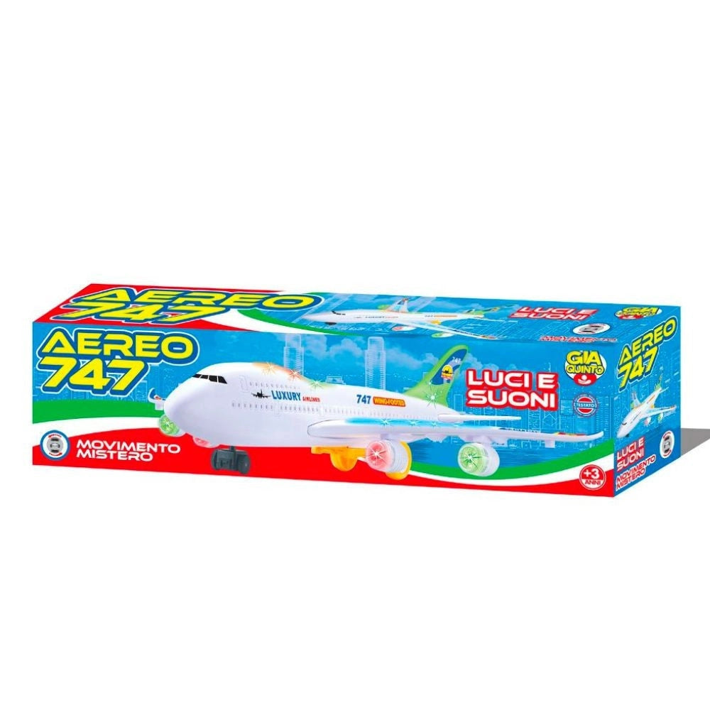 Trade Shop - Aereo Giocattolo Per Bambini 3+ Con Suoni E Luci Realistici Movimento Mistero -