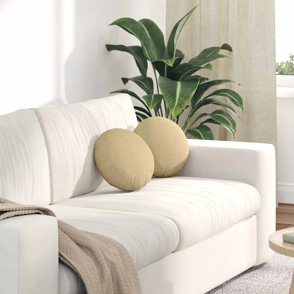 Cuscini per Seduta 2 pcs Grigio Verde Ø30 x 13 cm 42014116