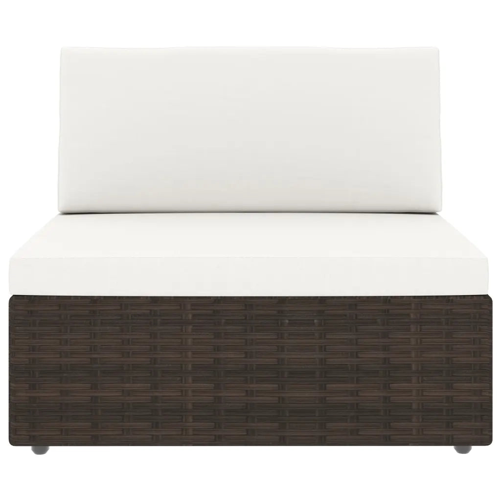 Set Divani da Giardino 2 pz in Polyrattan Marrone 49512