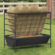 Mangiatore per Bestiame Nero 100 x 60 x 90 cm 874657