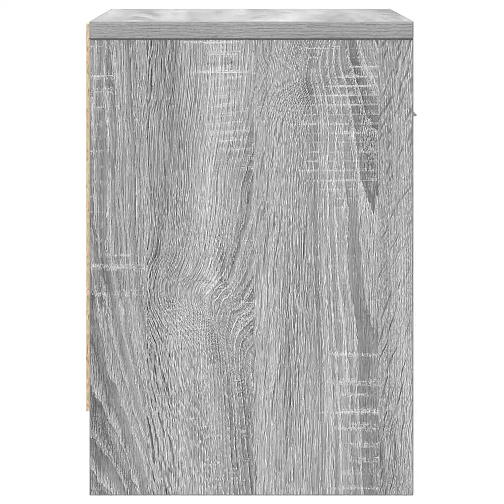Comodino con Cassetto Grigio Sonoma 39x28x41 cm
