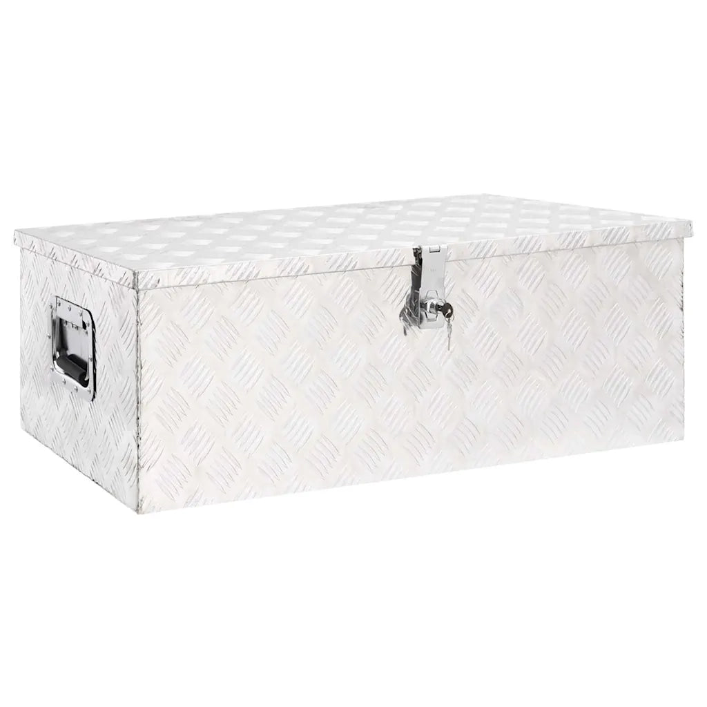 Contenitore Portaoggetti Argento 90x47x33,5 cm in Alluminio cod mxl 9190