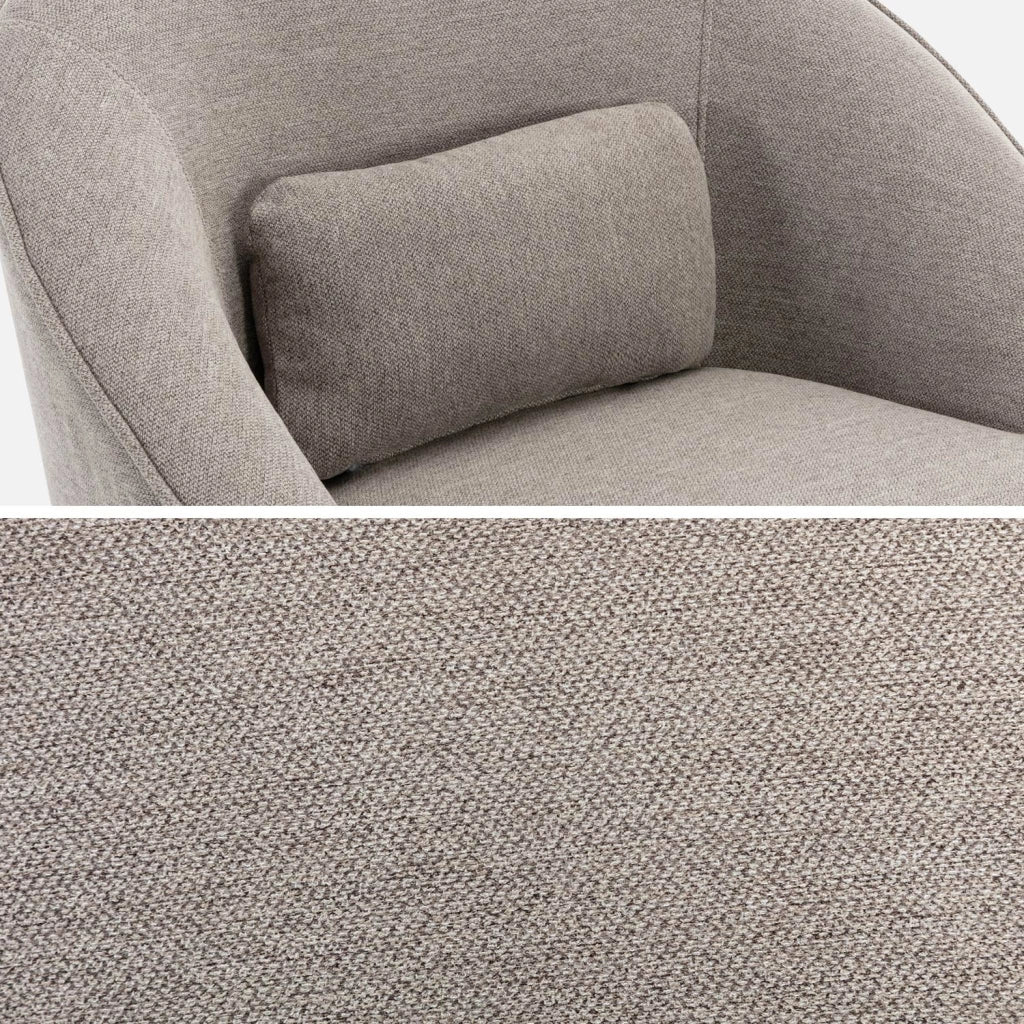 Poltrona girevole 360° con cuscino, grigio
