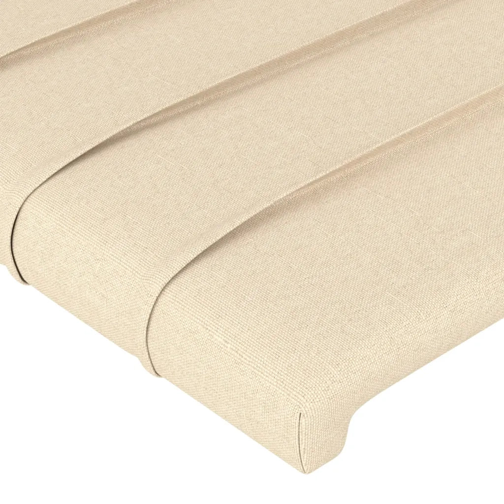 Testiera | Testata ad Orecchio Crema 183x16x118/128 cm in Tessuto