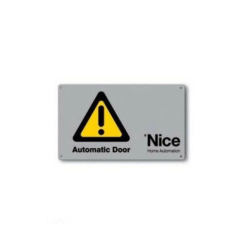 NICE TS TABELLA SEGNALETICA TARGA PER KIT AUTOMAZIONE SPINKIT