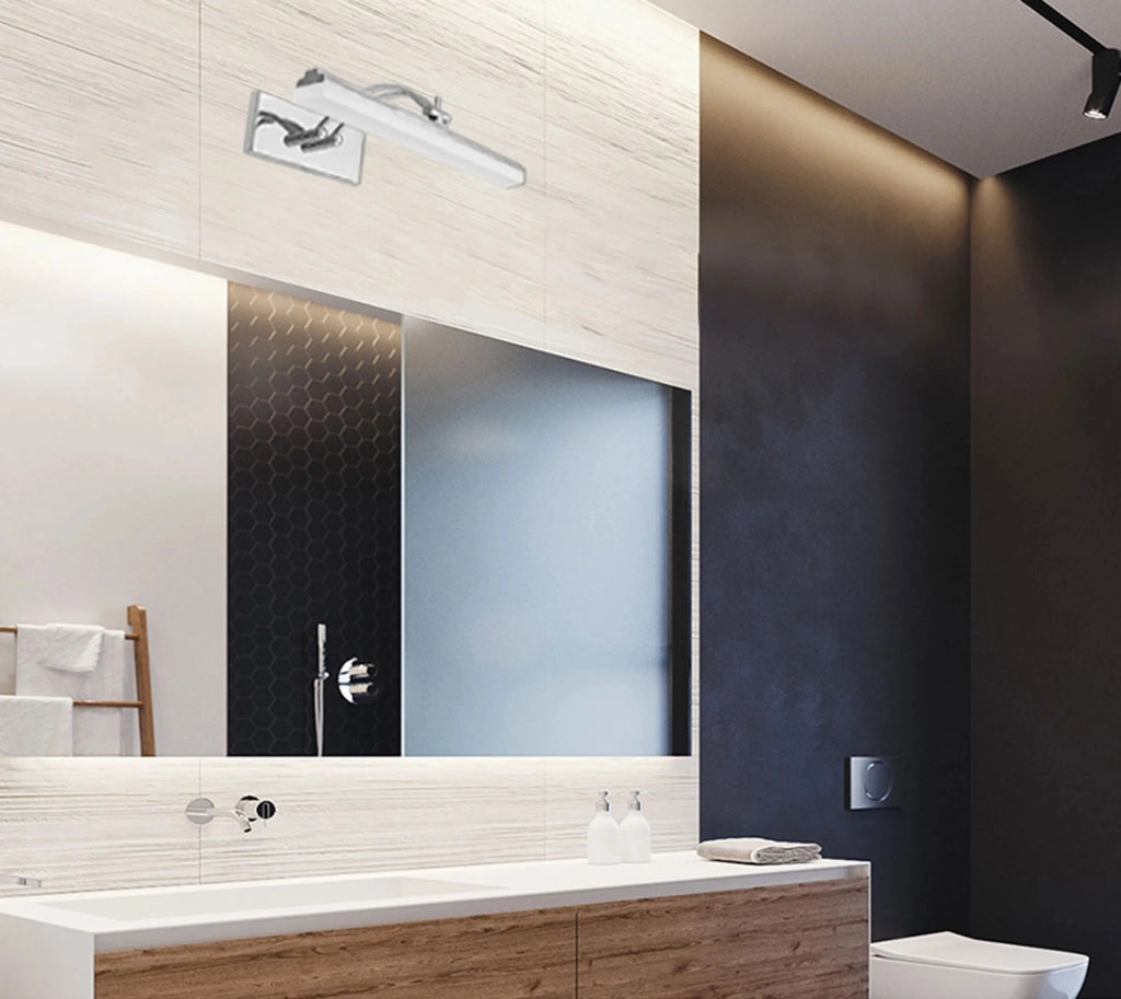 Lampada Da Parete Da Bagno Led Sopra Specchio 9w 40cm APP372-1W Cromo