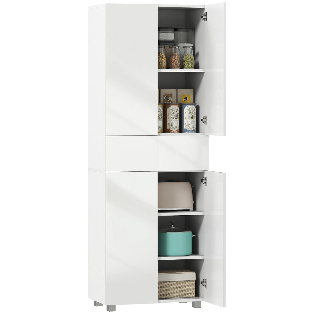 Armadio Bianco 4 Porte con Ripiani ¨C Minimal ¨C 60x35x170 cm