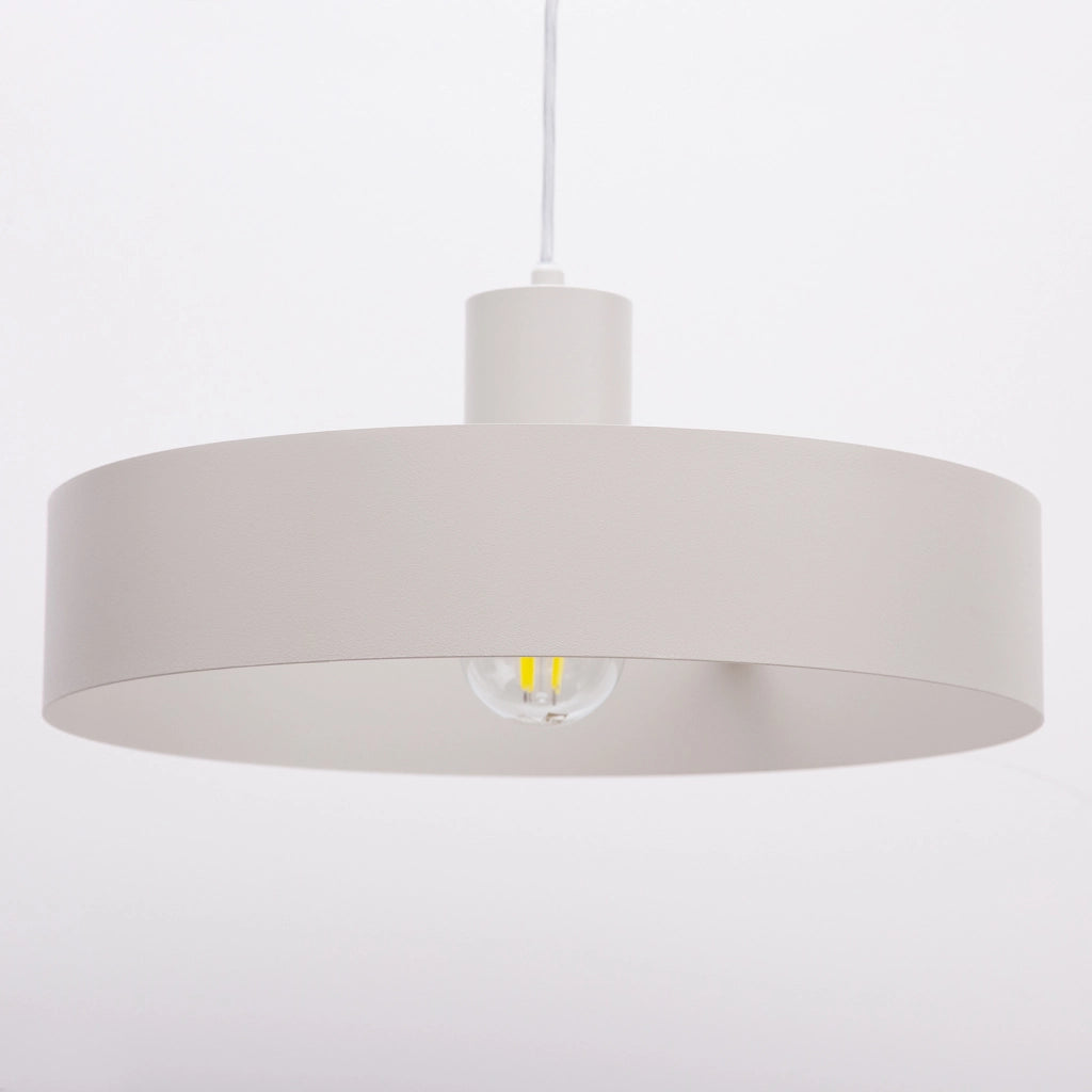 Lampada a sospensione industriale grigio-beige Ø35 E27 RIF