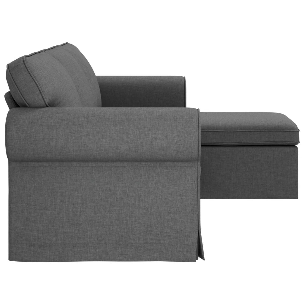 Divano Grigio scuro 215 x 138 x 80 cm Tessuto 42024335