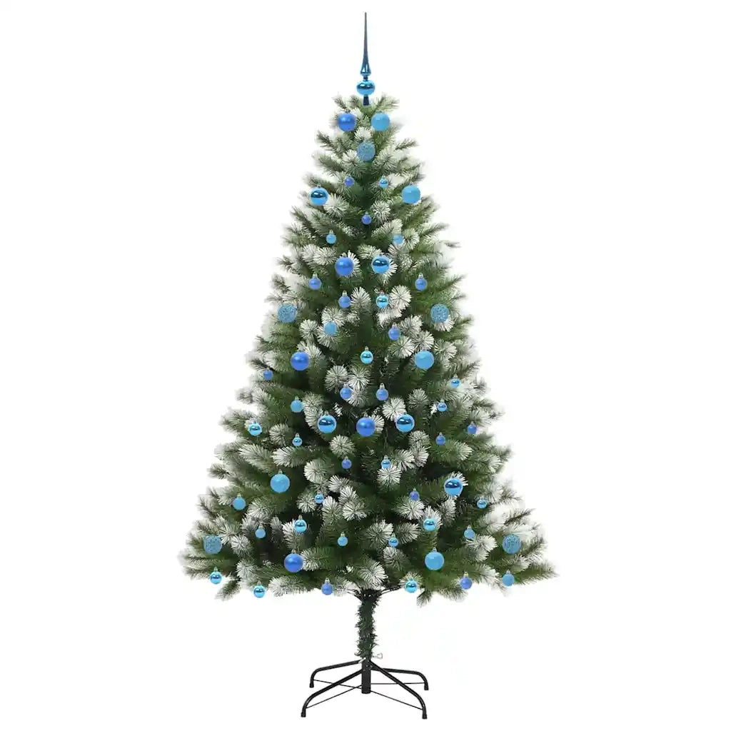 Albero di Natale artificiale a cerniera con neve fioccata 3395458