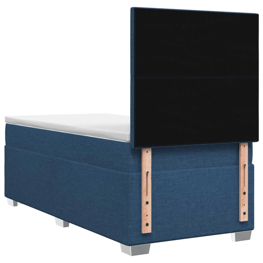 Letto box spring con materasso Blu 100 x 200 cm Tessuto 3453345