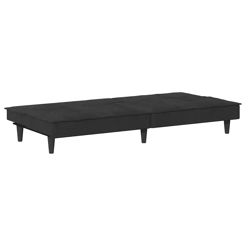 Divano letto | Sof¨¤ letto | Letto singolo con Portabicchieri in Velluto Nero
