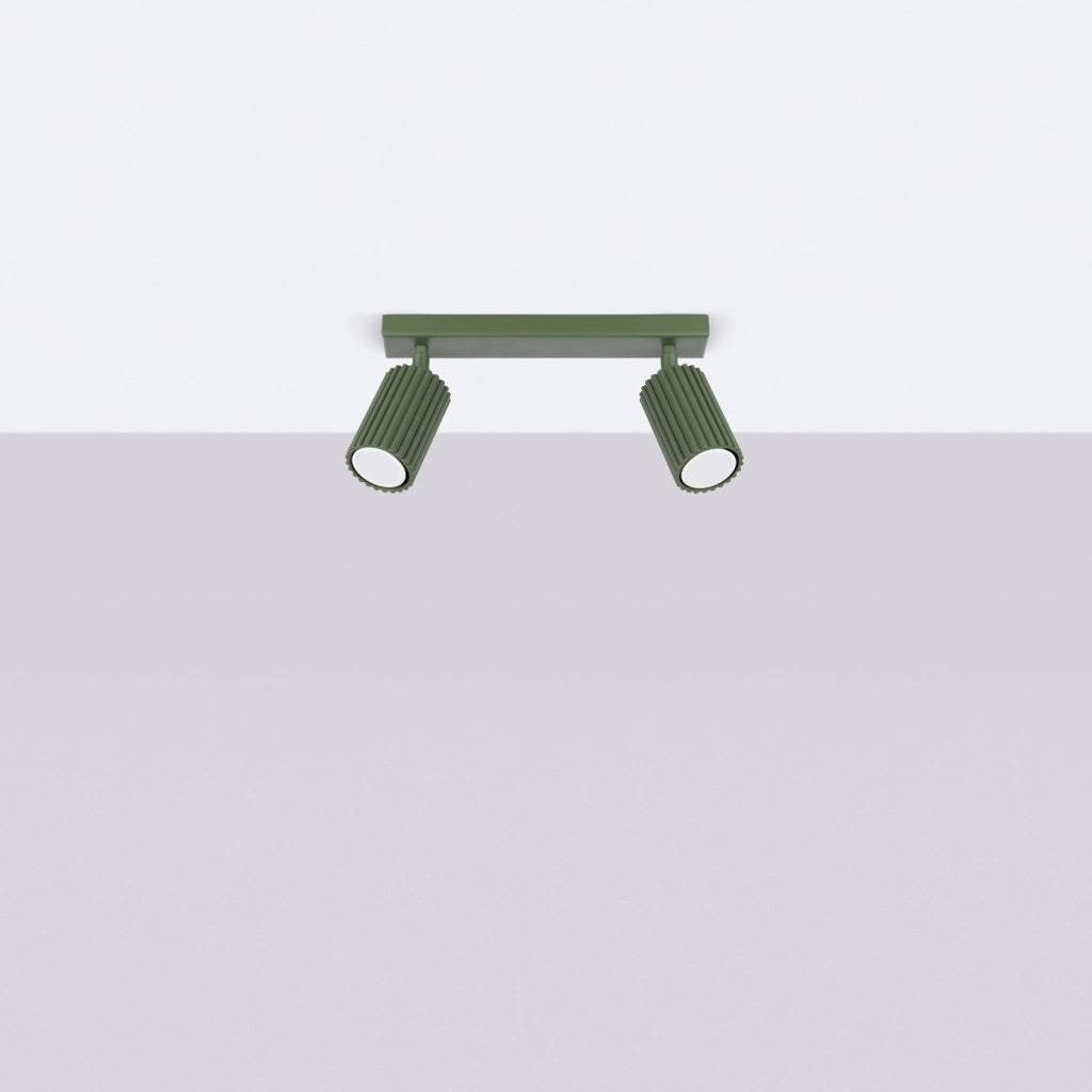 Lampada da soffitto KARBON 2 verde oliva