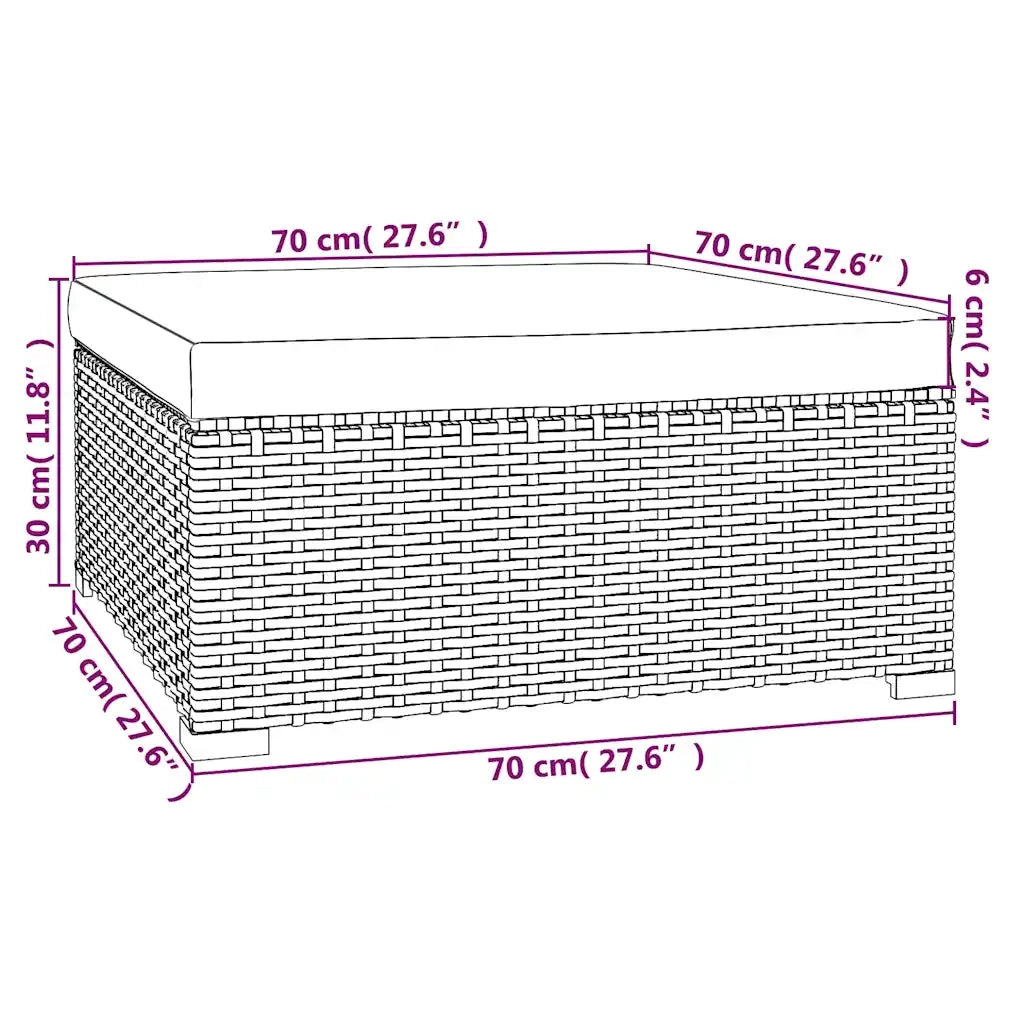 Set Divani da Giardino 5 pz con Cuscini in Polyrattan Marrone 3101660