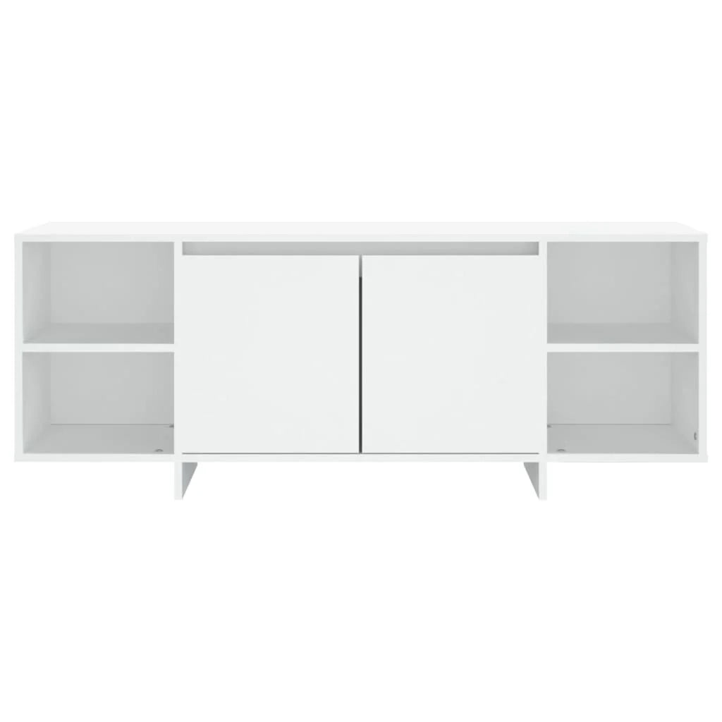 Mobile TV multimediale mensola TV credenza TV sala da pranzo soggiorno camera da letto 130 x 35 x 50 cm legno ingegnerizzato bianco 02_0025892