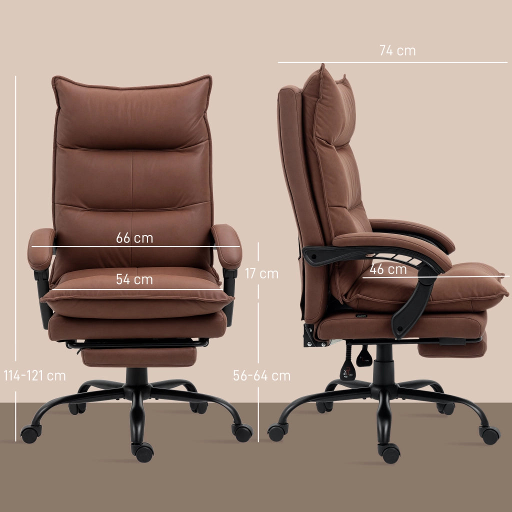 Sedia da ufficio con massaggio e riscaldamento ¨C Minimal ¨C marrone, 120 kg
