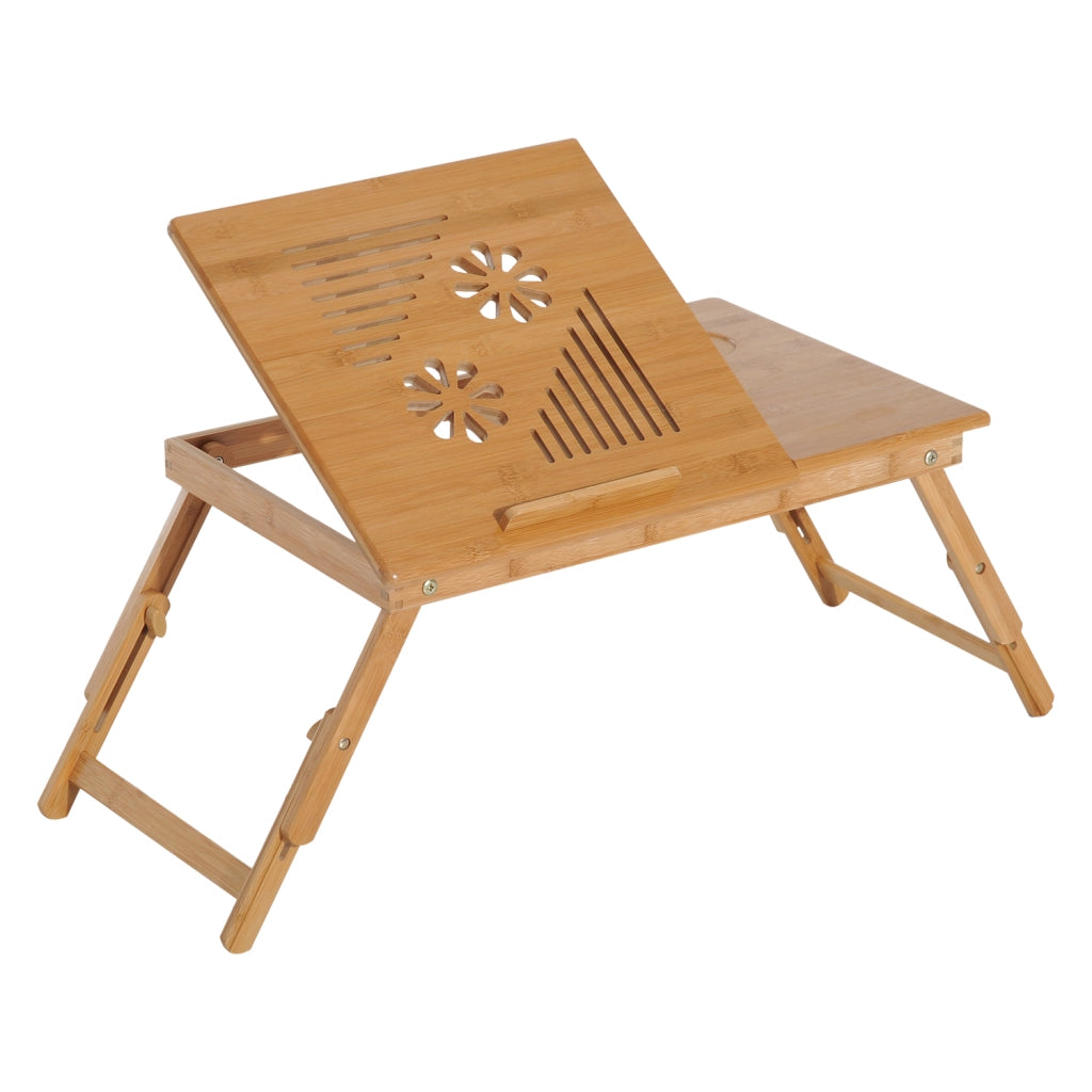 Tavolino da Letto Portatile ¨C Xylo ¨C Bamb¨´ con Raffreddamento 55x35x22-32cm