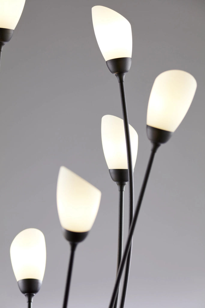 Lampada da terra GLORIOSA nera opaca 160cm 9xG9 Jupiter