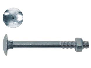 BULLONE ACCIAIO TESTA TONDA CON DADO- - ø mm.10x100 - 100 pezzi AMBROVIT