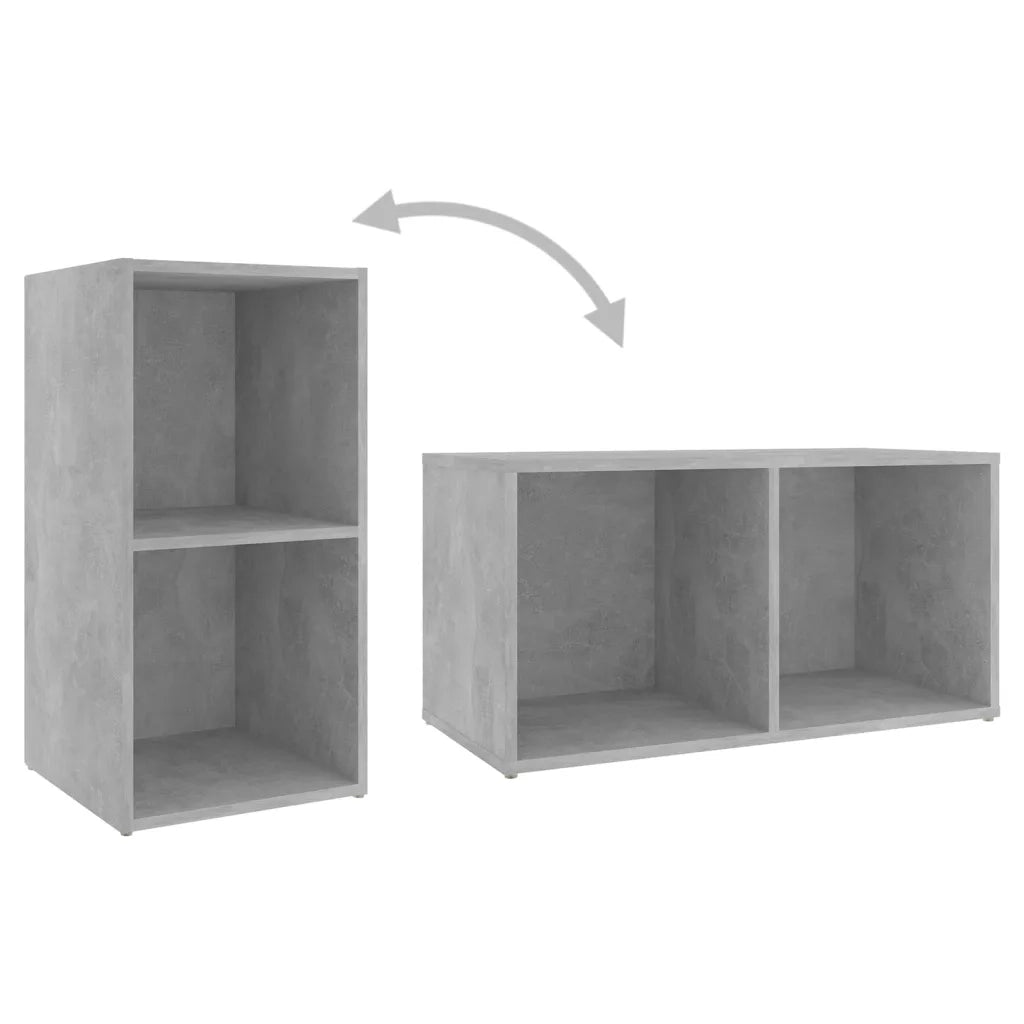 Set Mobile TV 8 pz | Armadietto TV | Mobile Porta TV Grigio Cemento in Legno Multistrato