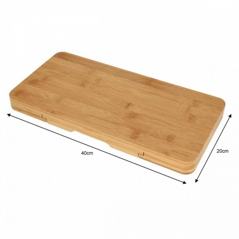 Kinghoff KH-1567 Tagliere per formaggi in bambù con utensili e cassetto