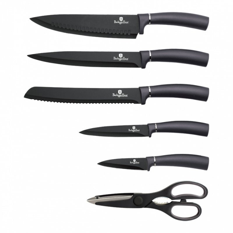 Berlinger haus BH-2600 Set di coltelli in acciaio inossidabile da 7 pezzi con supporto