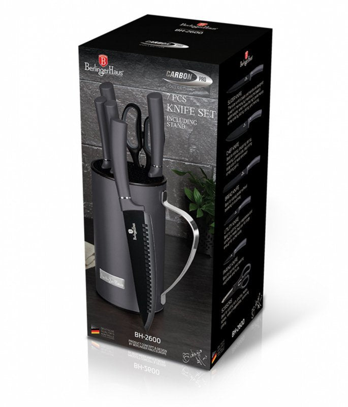 Berlinger haus BH-2600 Set di coltelli in acciaio inossidabile da 7 pezzi con supporto