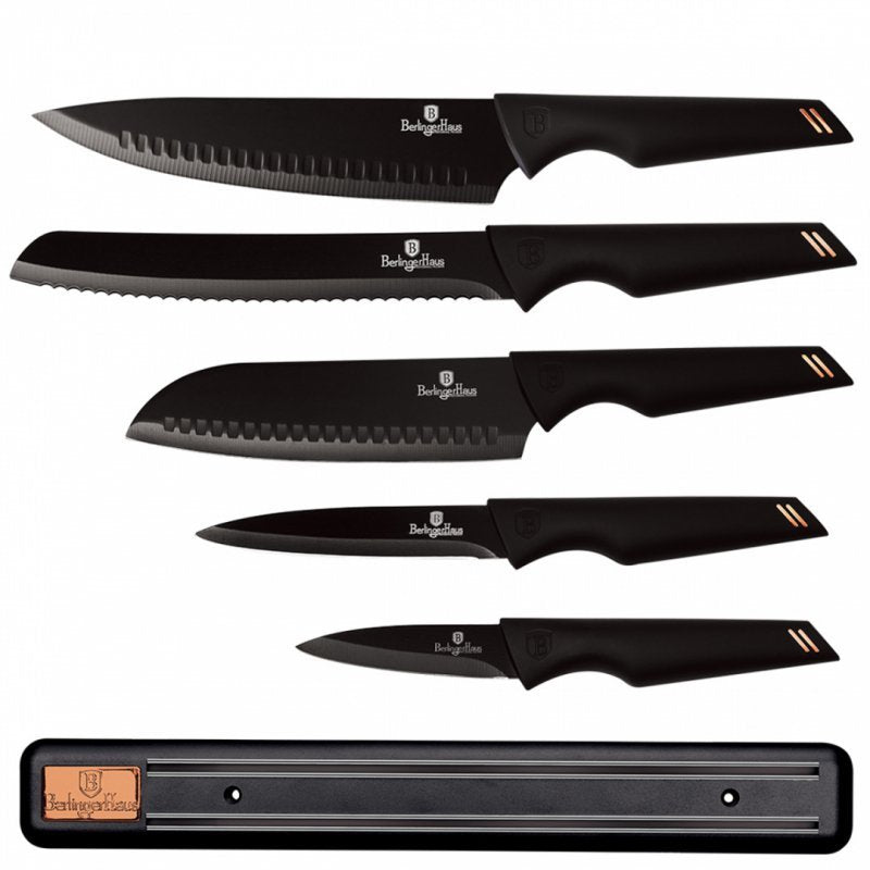 Berlinger haus BH-2698 Set di 5 coltelli da cucina con striscia magnetica