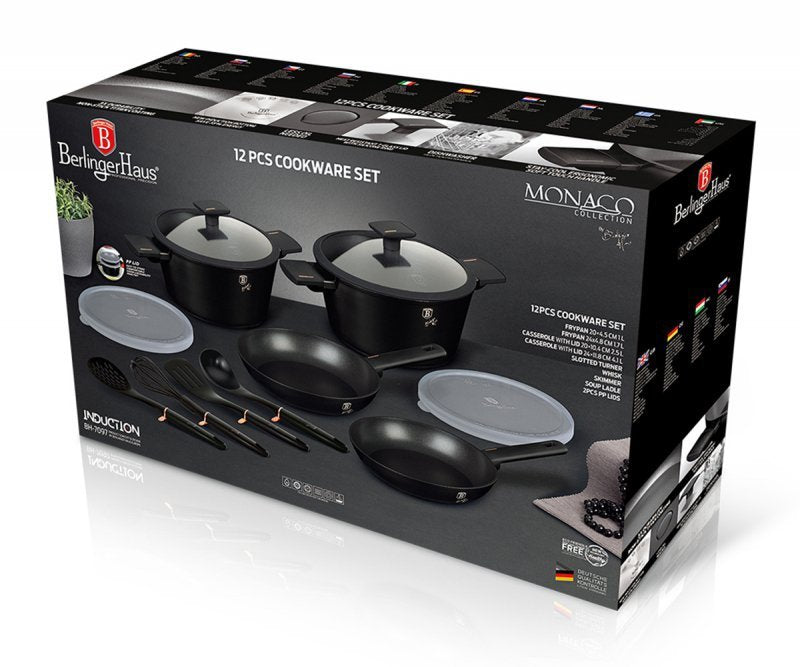Berlinger haus BH-7097 Monaco Set di pentole antiaderenti in titanio