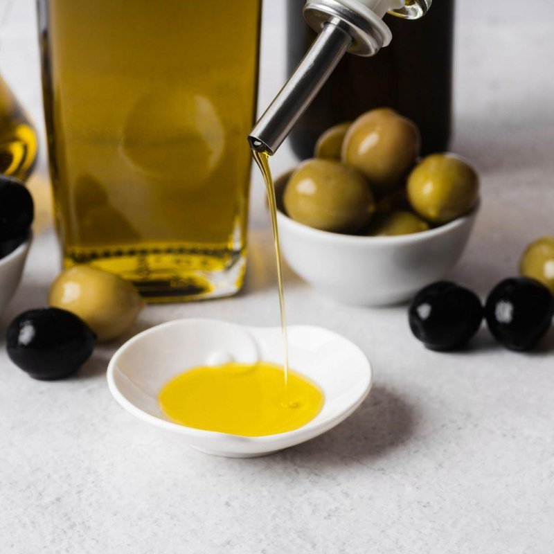 Set di dispenser per olio d'oliva e aceto Orion - Bottiglie di vetro con supporto