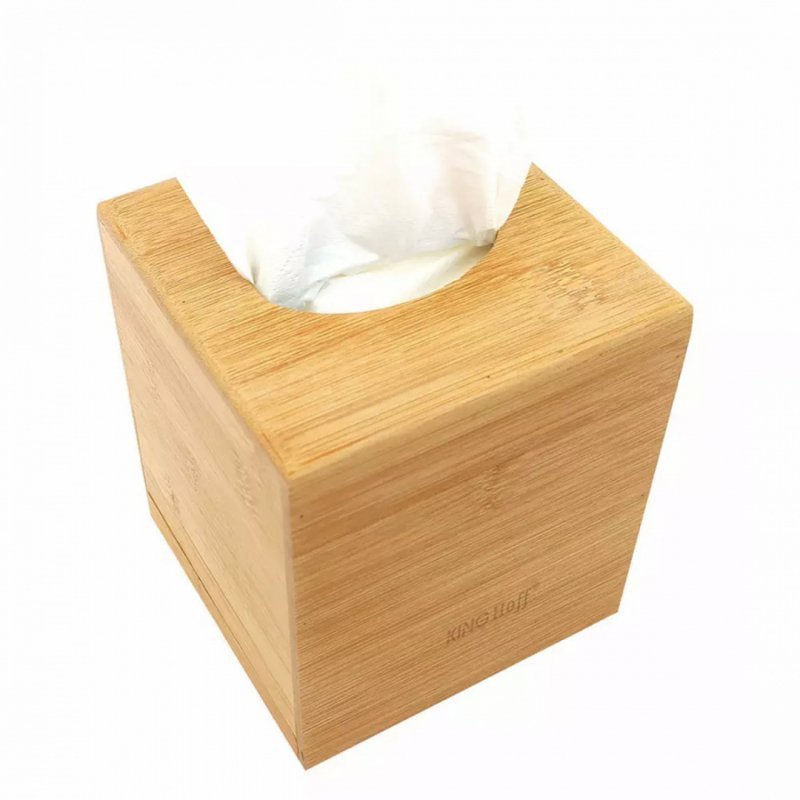 Kinghoff KH-1689 Distributore di fazzoletti in bambù ecologico