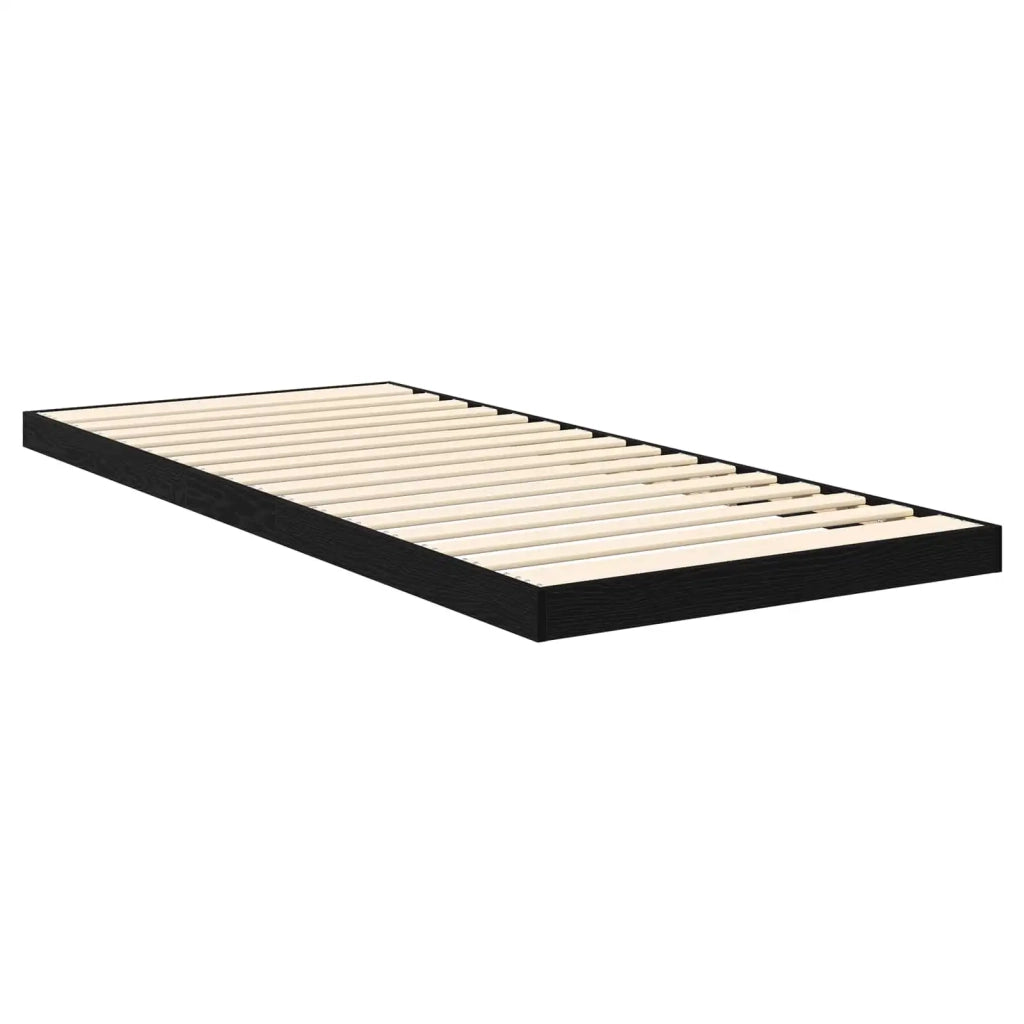 Struttura letto a terra-Giroletto Rovere Nero 90 x 200 cm