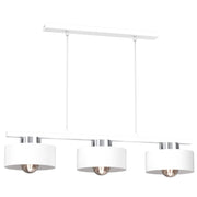 Sospensione barra metallo bianca/cromo Marti 3xE27 15W
