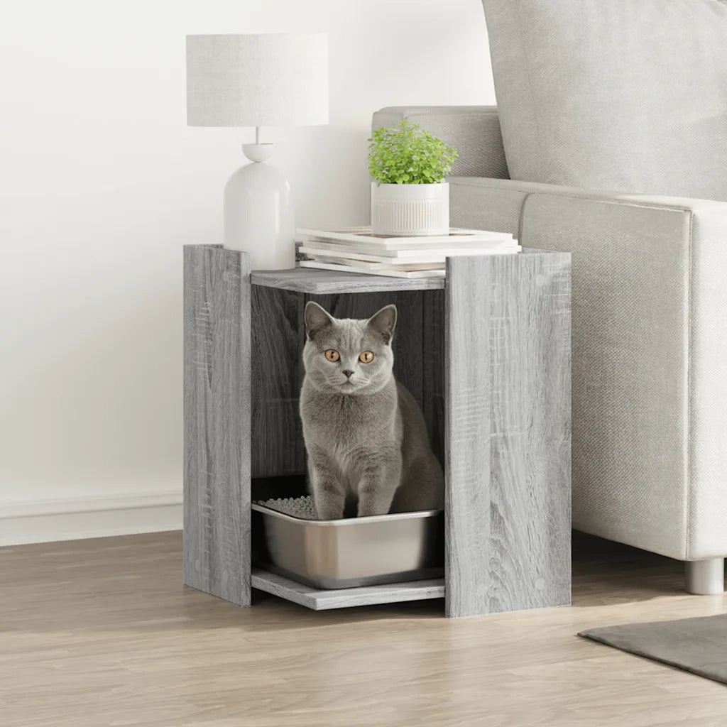 Recinto Lettiera Gatti Grigio Sonoma 60x40x40 cm in Truciolato CFW1641750