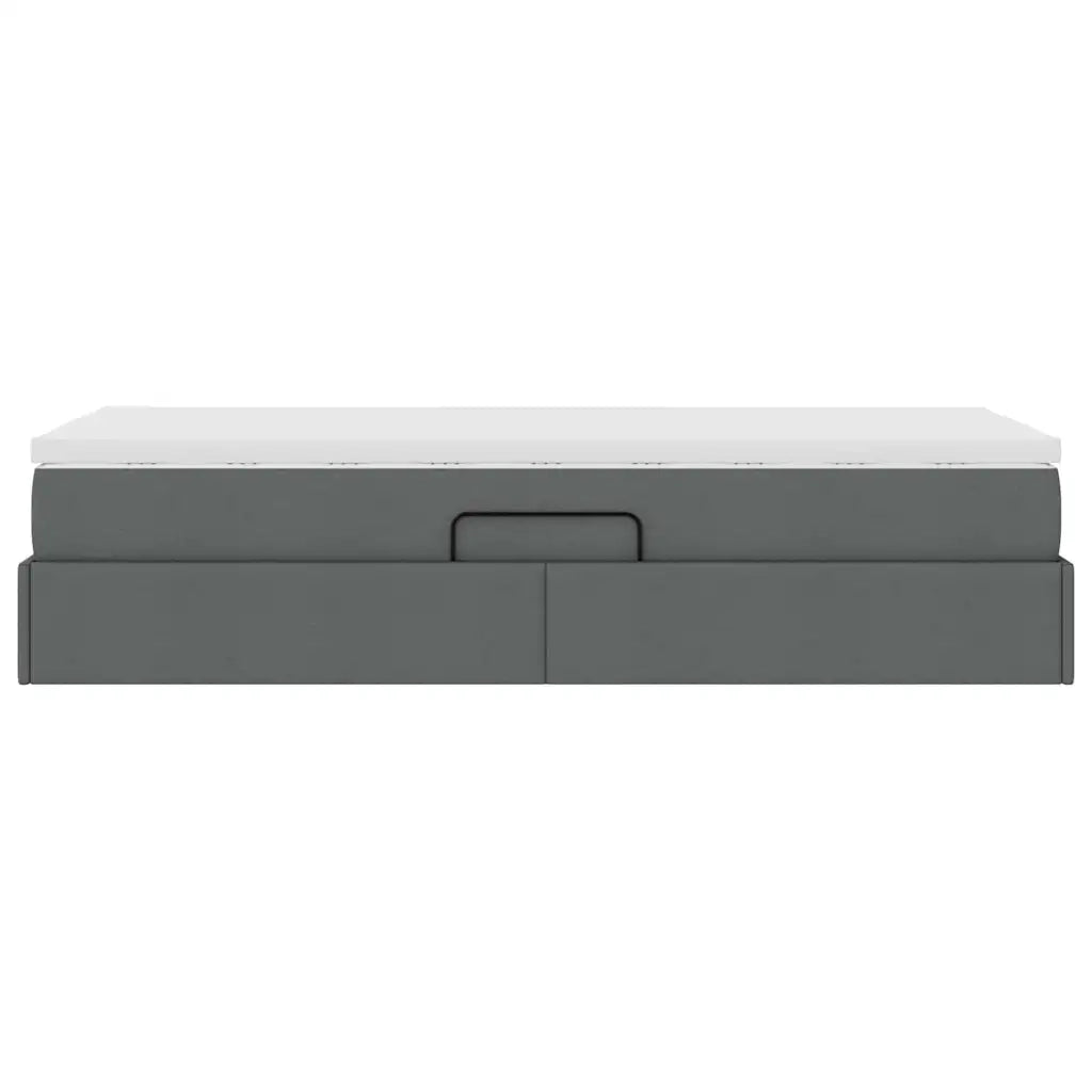 Letto con contenitore e materasso Grigio scuro 90 x 200 cm 3370201