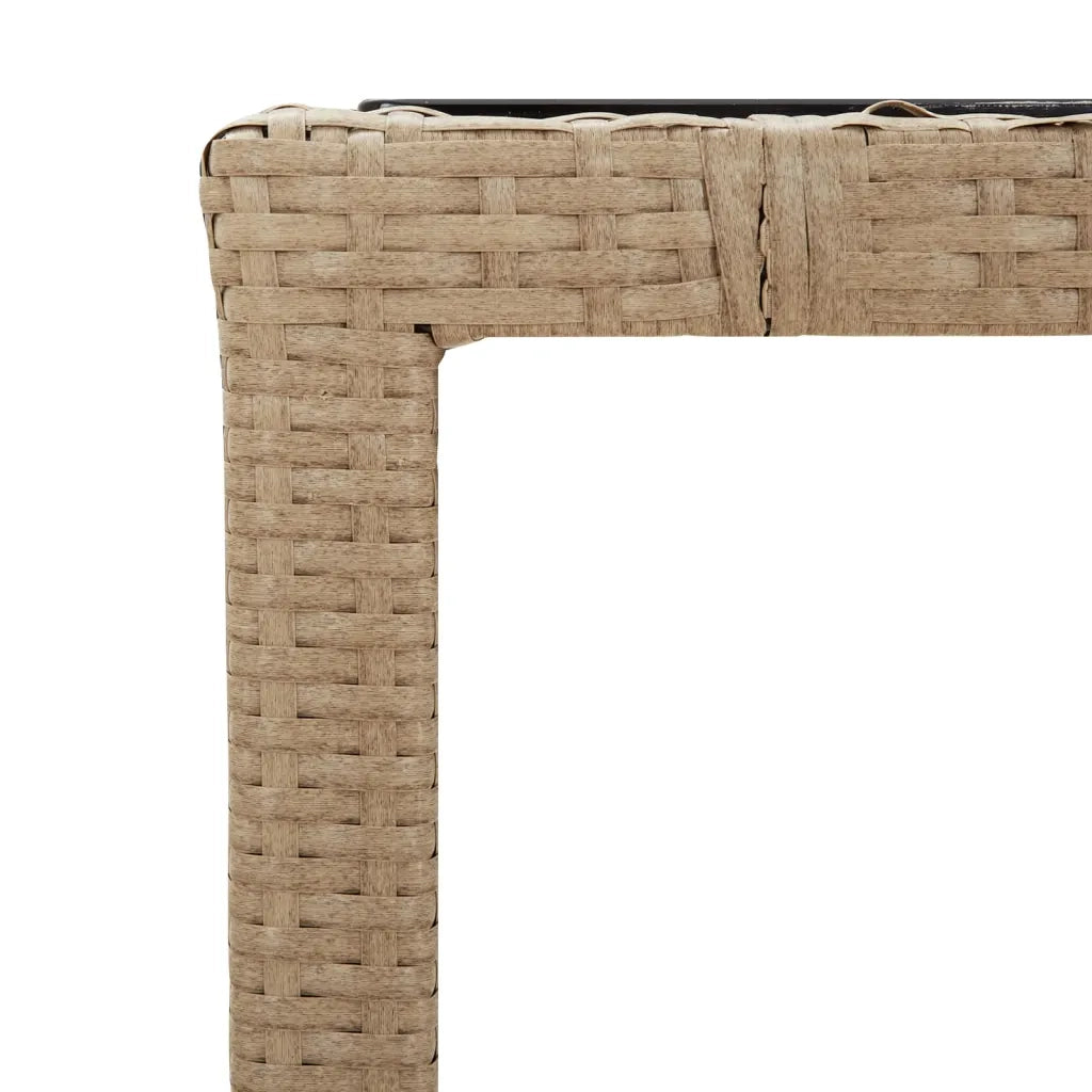 Set da Pranzo da Giardino 7 pz con Cuscini Beige in Polyrattan 3157572