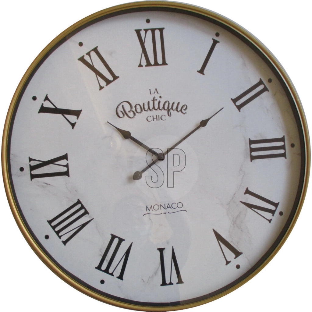 OROLOGIO DA PARETE D.60CM IN MDF BIANCO CON NUMERI