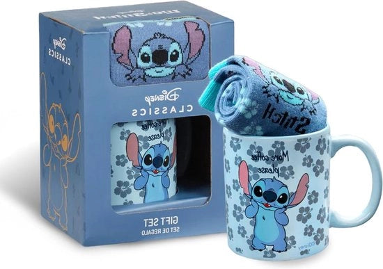 Set di tazze e tappeti per donna (Stitch blu)