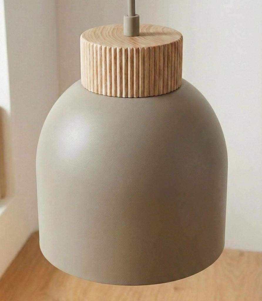 Lampada a sospensione VIGO beige legno 1xE27
